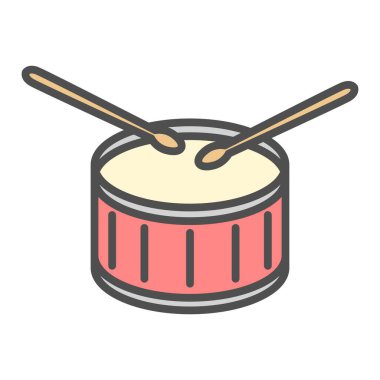 Basit müzik enstrümanı tek öge simgesi yıldız davulu