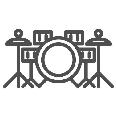 Basit müzik enstrümanı simge davul seti