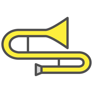 Basit bir müzik aleti trombonu simgesi