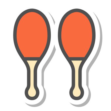 Basit müzik aleti. Tek simge marakas.