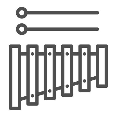 Basit müzik aleti. Tek simge ksilofon.