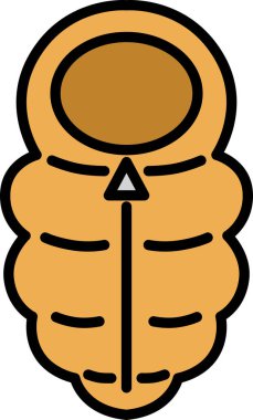 Mini renkli kamp ikonu uyku tulumu