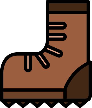 Mini renkli kamp ikonu dağcılık ayakkabıları