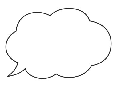 satır çizimi konuşma balonu simgesi