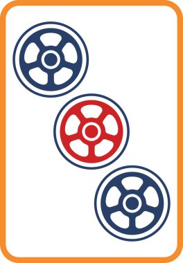 Mahjong fayans tekli Santsutsu