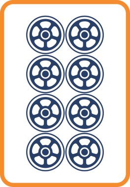 Mahjong fayans tekli Yatsutsutsu