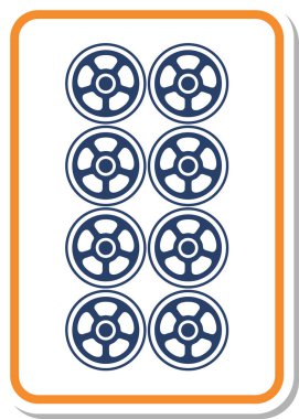 Mahjong fayans tekli Yatsutsutsu