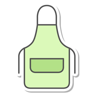 Günlük ihtiyaçlar önlüğünün tek öğe resimleme simgeleri