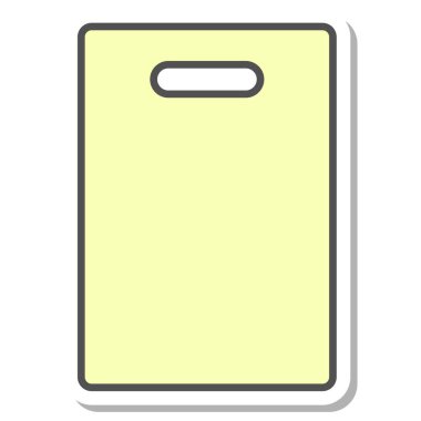 Günlük ihtiyaçların tek öğe resimleme simgeleri kesme tahtası