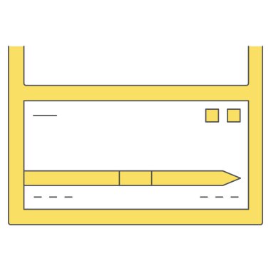 İstasyonla ilgili tek illüstrasyon simgesi istasyon panosu