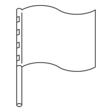 İstasyonla ilgili tek illüstrasyon el bayrağı