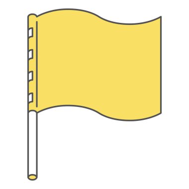 İstasyonla ilgili tek illüstrasyon el bayrağı