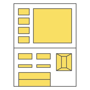 İstasyonla ilgili tek illüstrasyon ikon bilet otomatı