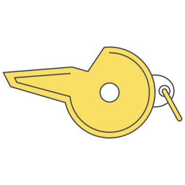 İstasyonla ilgili tek illüstrasyon simgesi ıslığı