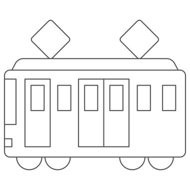İstasyonla ilgili tek illüstrasyon simgesi treni