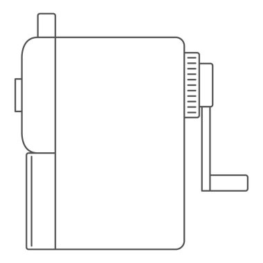 Kırtasiye tek öge illüstrasyon simgesi kalem açacağı