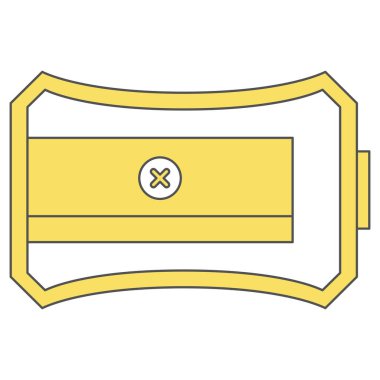 Kırtasiye tek öge illüstrasyon simgesi kalem açacağı