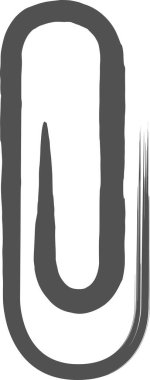 Fırça yazma işi tek öge simgesi klipsi