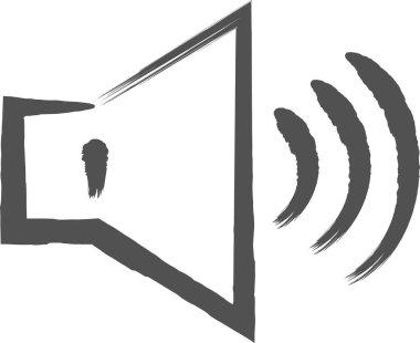 Fırça yazma işi tek öge simgesi sesi