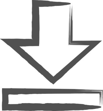 Fırça yazma işi tek öge simgesi indirme