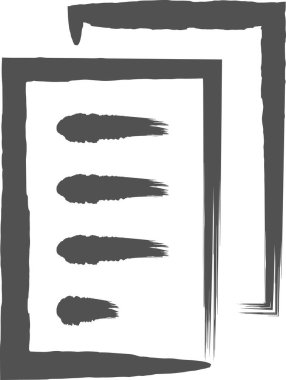 Fırça yazma işi tek öge simgesi bildirimi