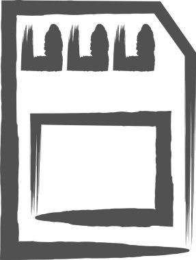 Fırça yazma işi tek öge bellek kartı