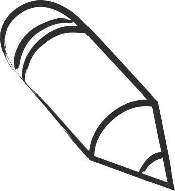 Kağıt kırtasiyesi el yazısı simgesini silgiyle fırçala