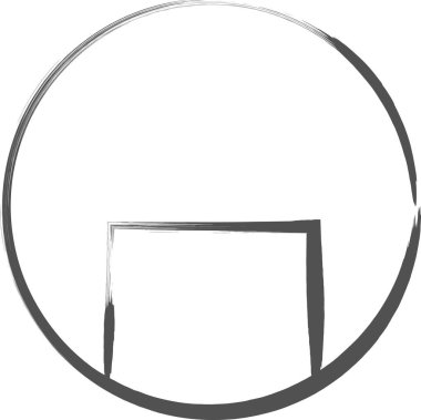 Fırçayla yazılmış yiyecekler ve tek öğe simge pirinç krakeri.