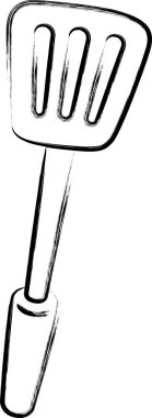 Tek simge simgesi spatulasını fırçala