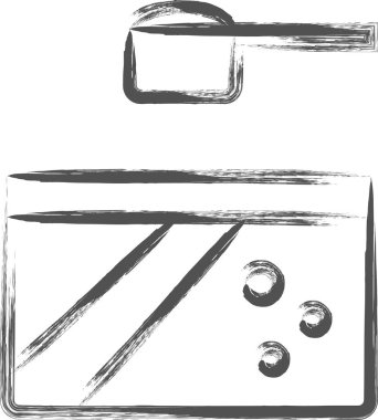 Günlük ihtiyaçlarla ilgili fırça çizilmiş resimler: Deterjan