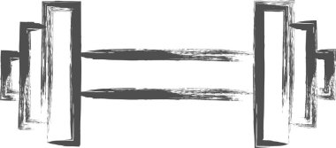 Sporla ilgili fırçayla çizilmiş tek bir resim halteri