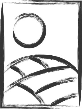 Kumara bağlı fırça darbeleriyle çizilmiş tek bir resim Hanafuda