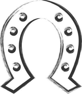 Kumarla ilgili fırça çizilmiş tek bir çizim toynağı