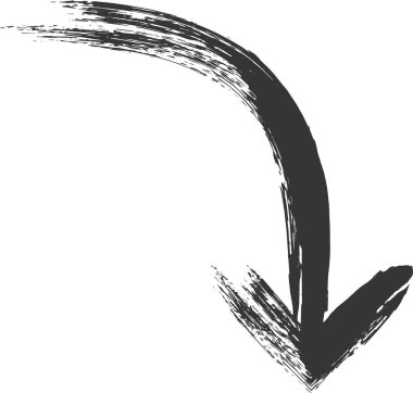 İşle ilgili fırça darbesi tek bir çizim satırı oku