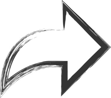 İşle ilgili fırçayla çizilmiş tek illüstrasyon oku