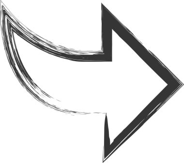 İşle ilgili fırçayla çizilmiş tek illüstrasyon oku