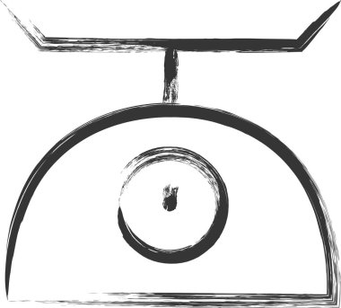 Günlük ihtiyaçlarla ilgili, fırçayla çizilmiş tek parça çizimleri: Enstrümanların ölçümü