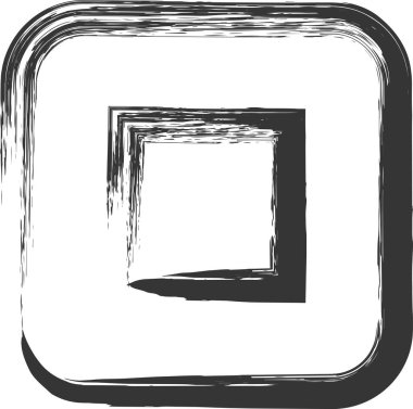 Tıbbi fırçayla ilgili tek bir nesne çizimi yara bandı