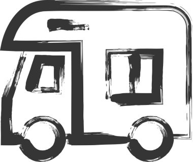 Kamp bağlantılı fırça darbesi illüstrasyon kampçısı