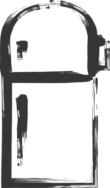 Kamp kaynaklı fırça illüstrasyon su şişesi