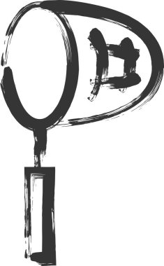 Kamp bağlantılı fırça darbesi illüstrasyon böcek ağı