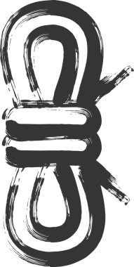 Kamp kaynaklı el yazısı çizimi ipi