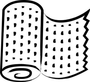 Tıbbi kaligrafi illüstrasyon simgesi bandajı