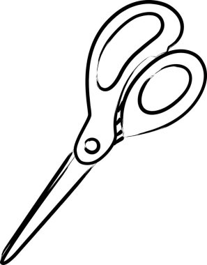 Fırça yazma iş simgesi makasları