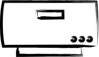 Fırçayla çizilmiş ev aletleri illüstrasyon kliması