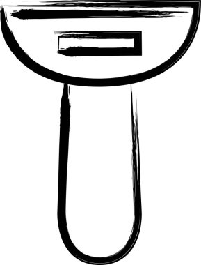 Fırçayla çizilmiş ev aletleri çizimi traş etme