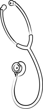 Tıbbi ikon steteskopunu fırçala