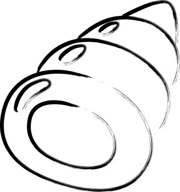 Fırçayla çizilmiş tek yemek çizimi çikolatalı rulo