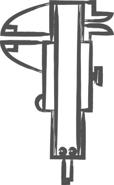 Fırça yazma araçları tek simge kalibreli