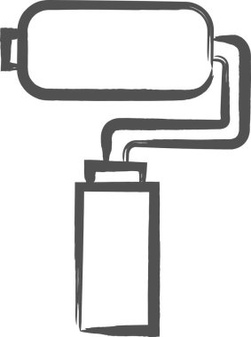 Fırça yazma araçları tek öge simge silindiri